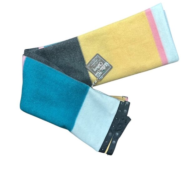 NWT Matilda Jane LYNDON Snap‎ to Infinity Scarf Fleece Lined Color Block Stripe - Picture 3 of 8